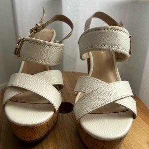 Tommy Hilfiger White Women's Platform Wedge Sandals